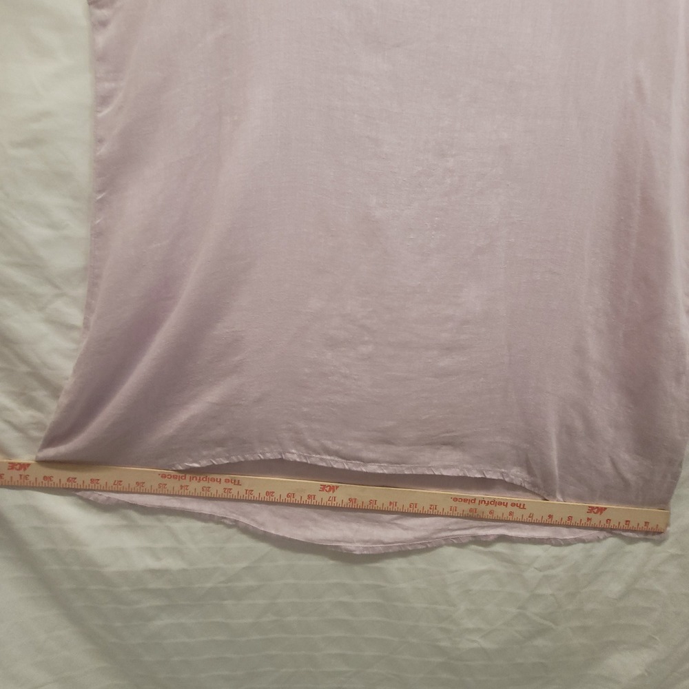 Flax Womens Oversized Linen Tank Top Lavender Pink Sleeveless Scoop Neck L - Picture 10 of 16